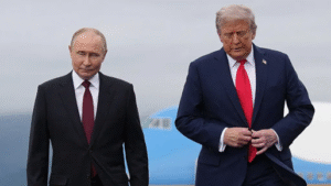 Primeras fotos de la reunión entre Trump y Putin en Alaska.Foto: AFP