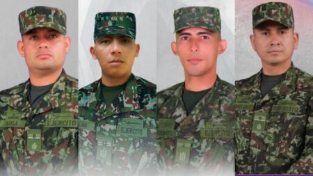 Ejército logró recuperar los cuerpos de tres de los cuatro soldados que murieron en combates con disidencias de las FARC en Cauca