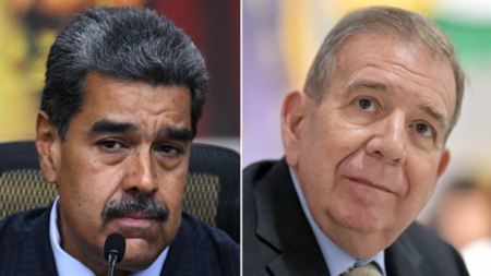 Nicolás Maduro y Edmundo González Foto: AFP