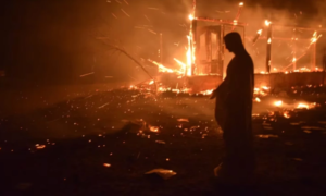 Imagen de la Virgen que no se quemó // Foto: tomada de Ariel Luna y TodoNoticias