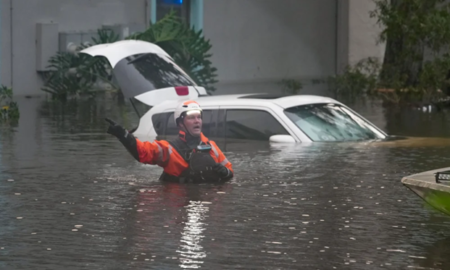 Inundaciones por huracán Milton Foto: AFP