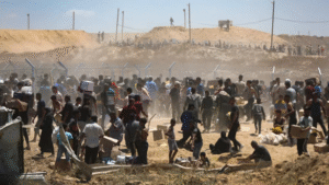 Hambre en la Franja de Gaza Foto: AFP