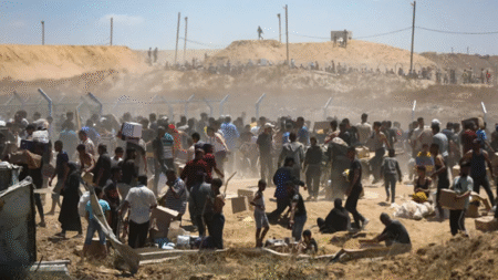 Hambre en la Franja de Gaza Foto: AFP