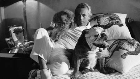 Armani en su hogar a fines de la década de 1970. Getty Images