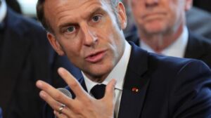 Emmanuel Macron, presidente de Francia, en Estados Unidos Foto: AFP